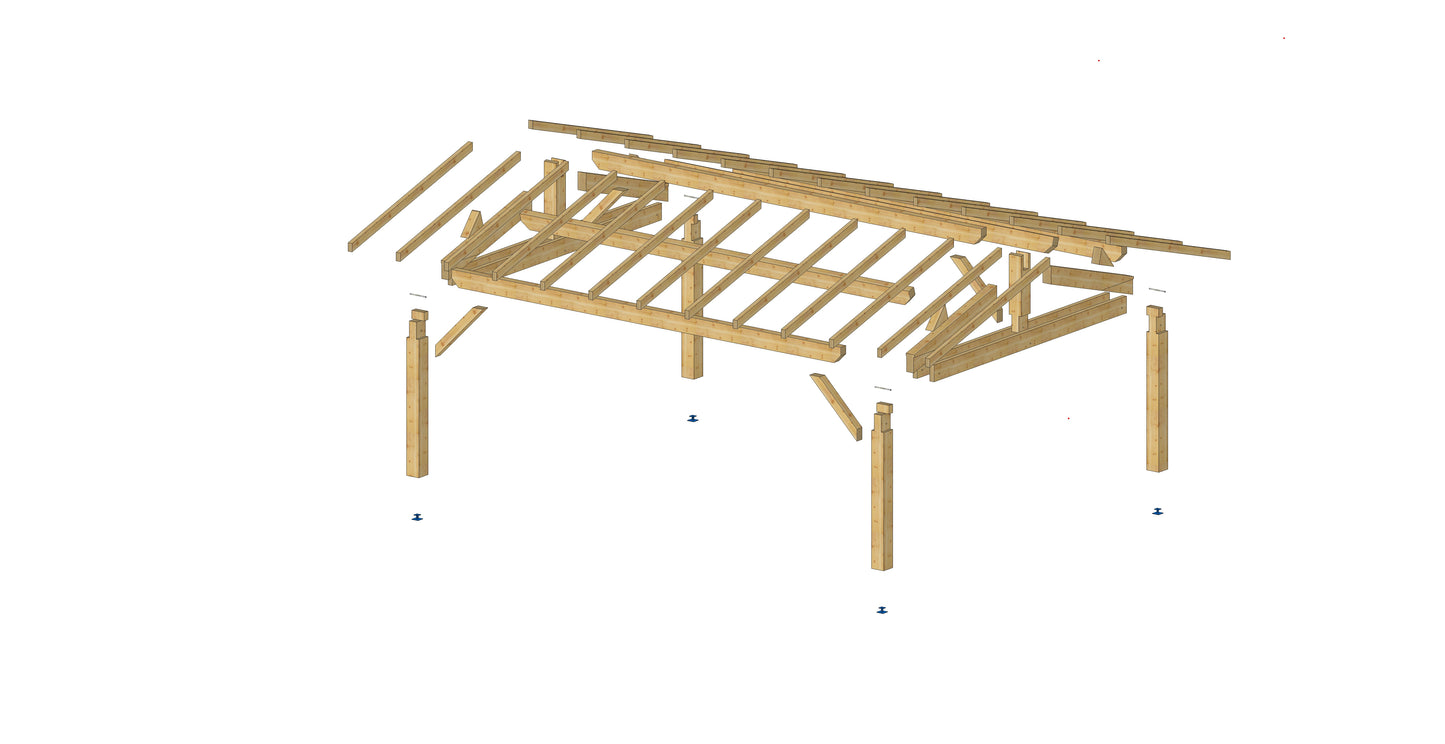 Plan carport (16'x13' / 4x5 m)