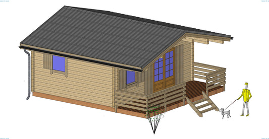 chalet bois 22'x16'  7x5m