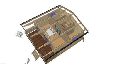 chalet bois 22'x16'  7x5m