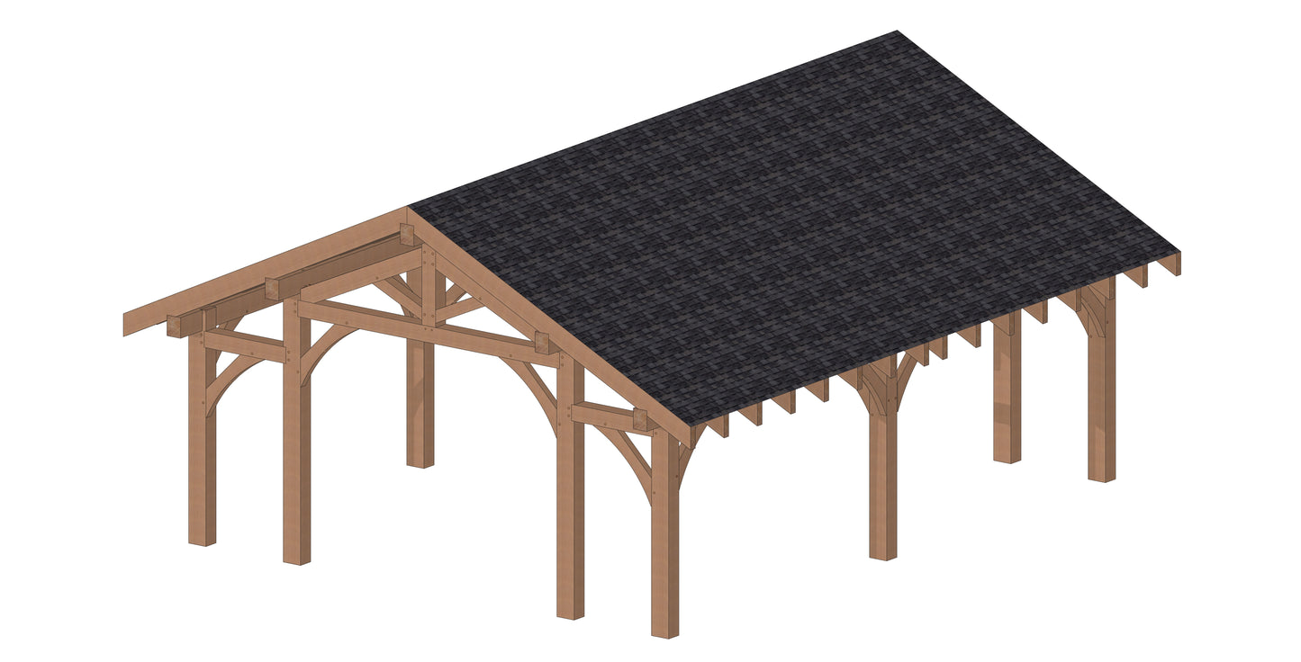 Plan pavillon double (14'x27' / ...)