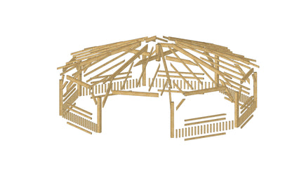 Plan gazebo 8 face (27' / 8.3 m)