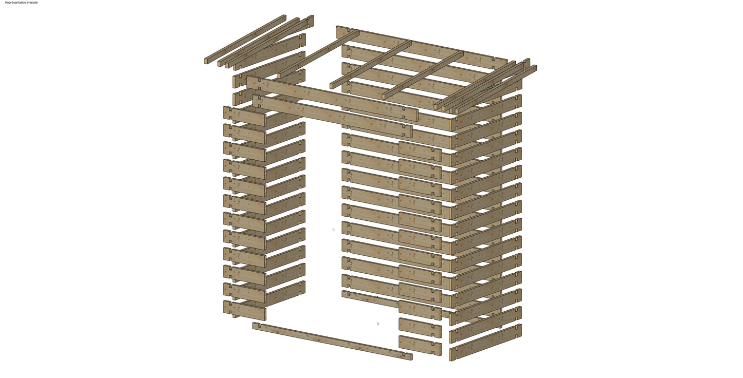 Plans abris jardin (8'x5' / ... m)
