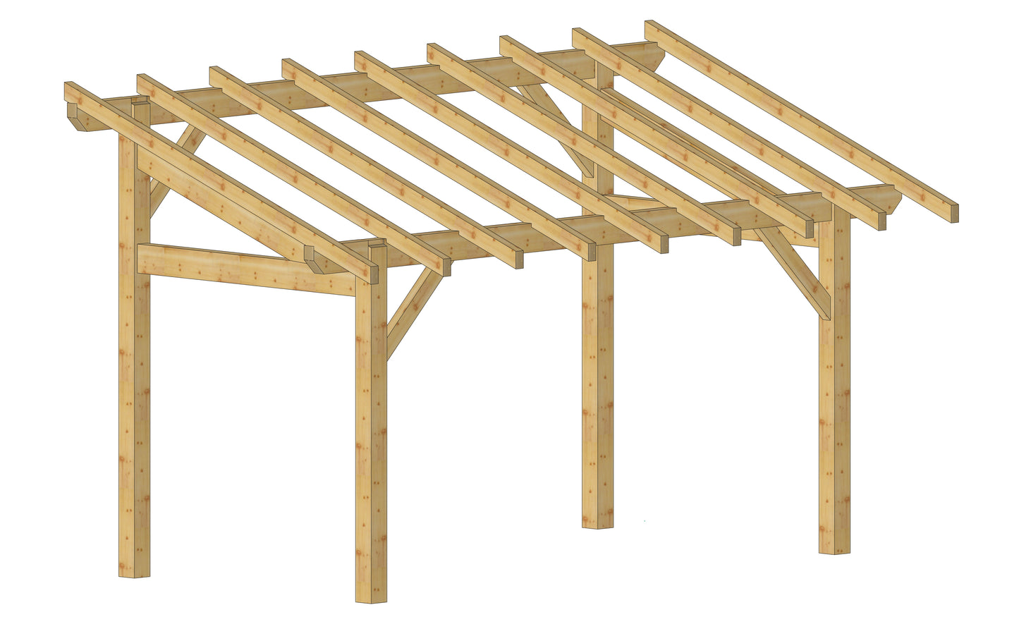 Plan appentis (7'8"x14'5" / 4.4x2.35 m)