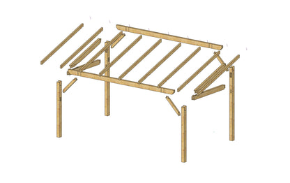 Plan appentis (7'8"x14'5" / 4.4x2.35 m)