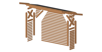 Plans abri bois (13'x3'7" / 4x1.1 m)