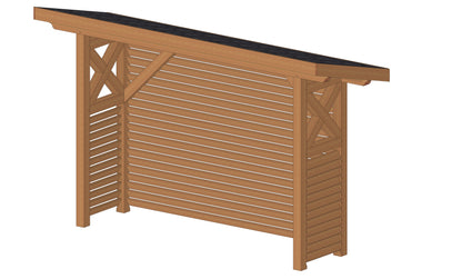 Plans abri bois (13'x3'7" / 4x1.1 m)