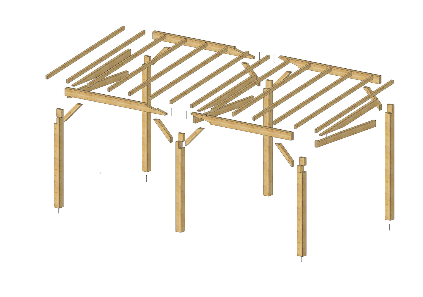 Plan appentis (9'10" x 19'8" /3x6 m)