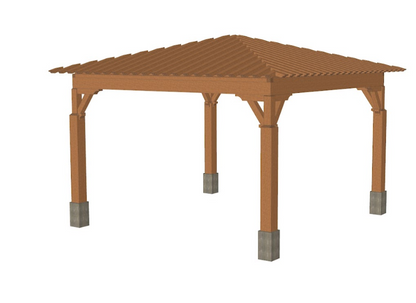 Plan gazebo (14'x14' / 4.4x4.4 m)