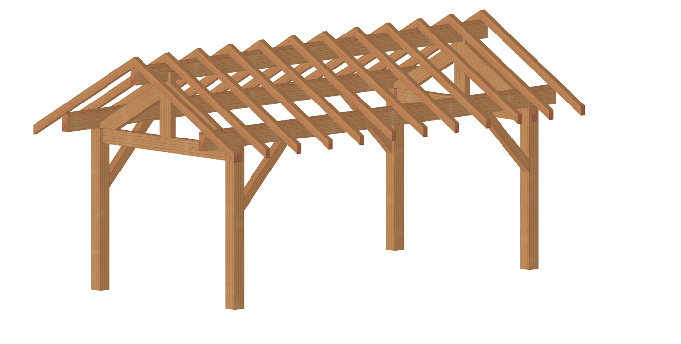Plan carport (8'x17' / 2.5x5.2 m)