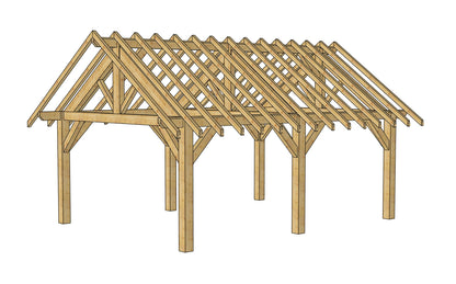 Plan carport (14'x20' / 4.55x6.2 m)