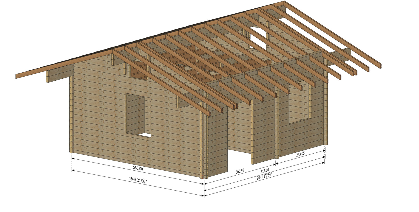 Plan Chalet 18'x20'