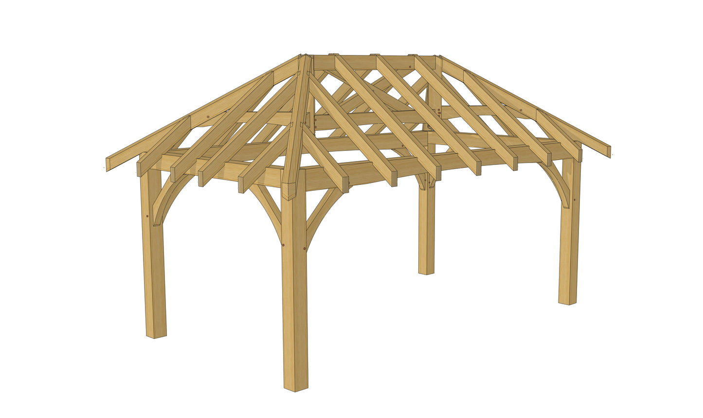 Plan gazebo 4 pentes (10'x18' / 5.5x3 m)