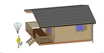 chalet bois 22'x16'  7x5m