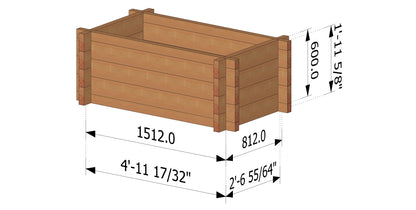 Plans jardinière (2'6"x4' / 1.5x0.8 m)