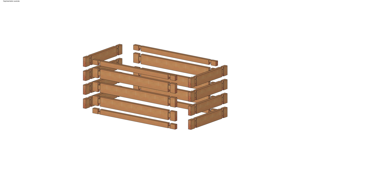 Plans jardinière (2'6"x4' / 1.5x0.8 m)