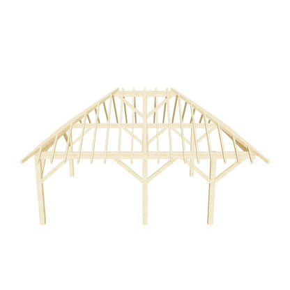 Plan carport 4 pentes (20'x22' / 6x8.5 m)